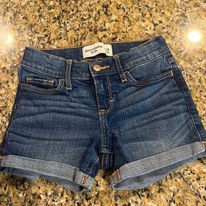 Abercrombie Kids, Denim shorts, size 7/8, adjustable waist